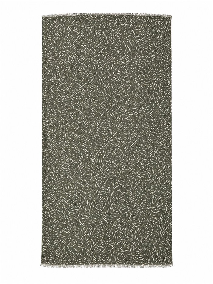 Lenço com estampa abstrata de folhas