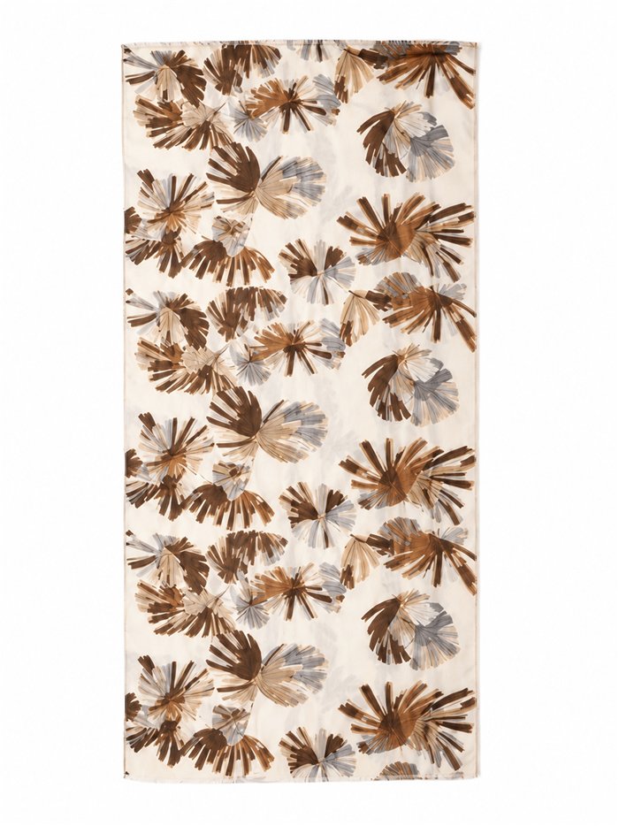 Bufanda floral efecto pincelada