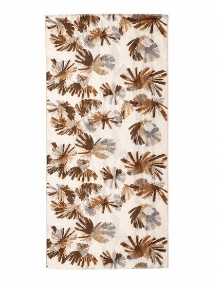 Bufanda floral efecto pincelada
