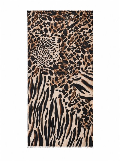 Bufanda animal print combinado