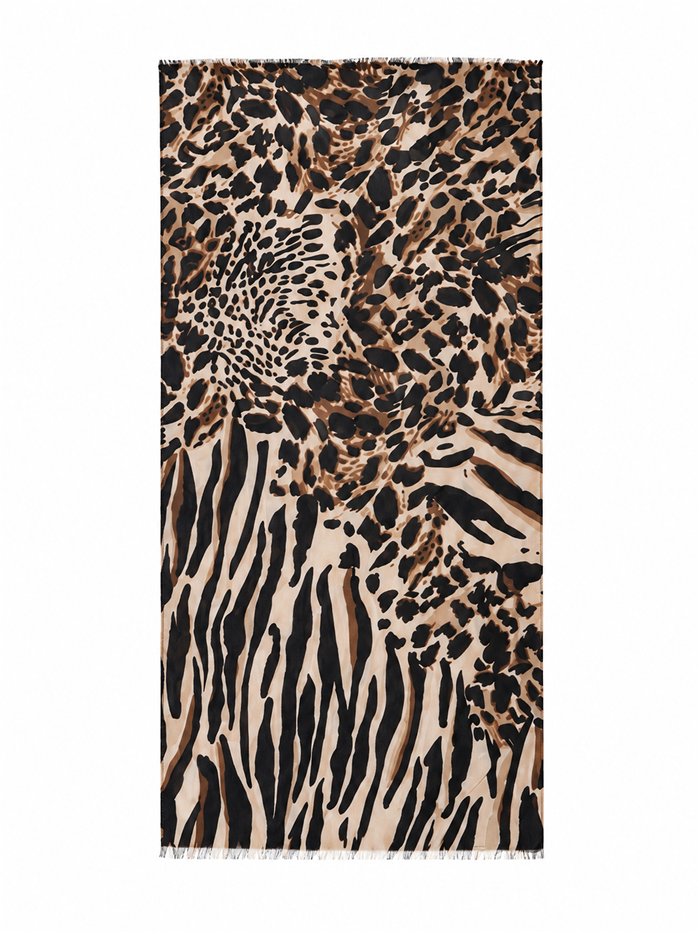 Bufanda animal print combinado