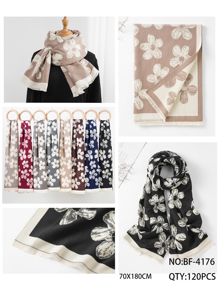 Écharpe maxi à fleurs