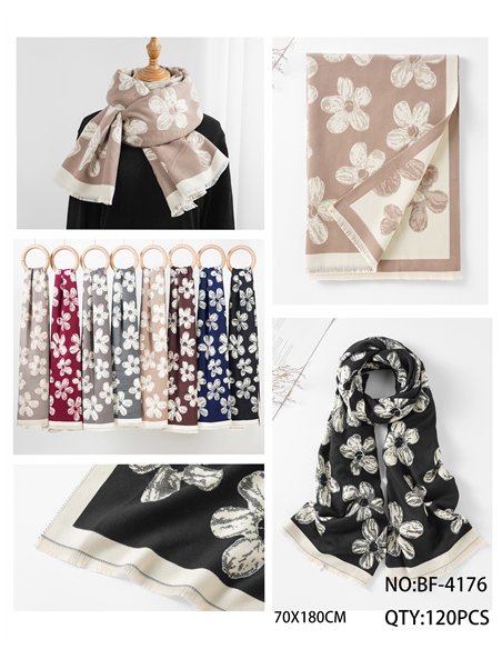 Écharpe maxi à fleurs