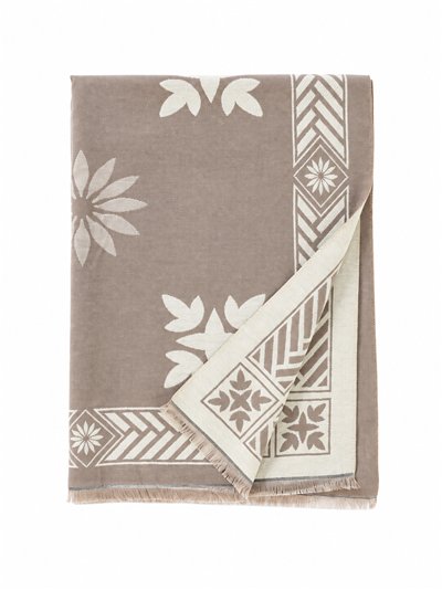 foulard à motif floral graphique