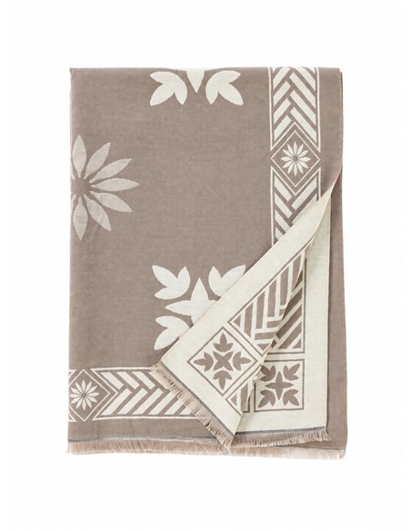 foulard à motif floral graphique
