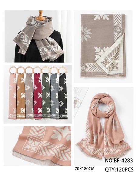 foulard à motif floral graphique