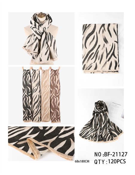 Bufanda estampada cebra