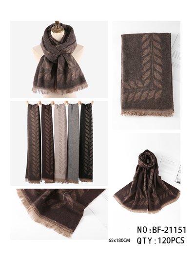 Shimmer leaf scarf 2