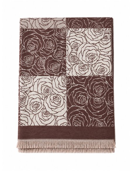 Lenço de retalhos com rosas