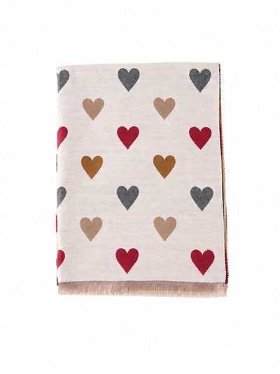 Multicolour heart scarf