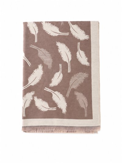 Bufanda estampada plumas