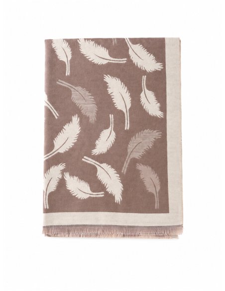 Bufanda estampada plumas
