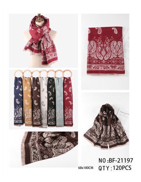 Sciarpa ornamentale con motivo paisley