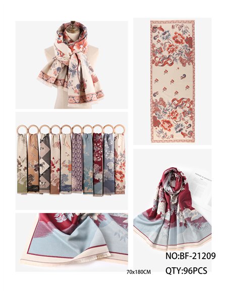 Bufanda floral oriental