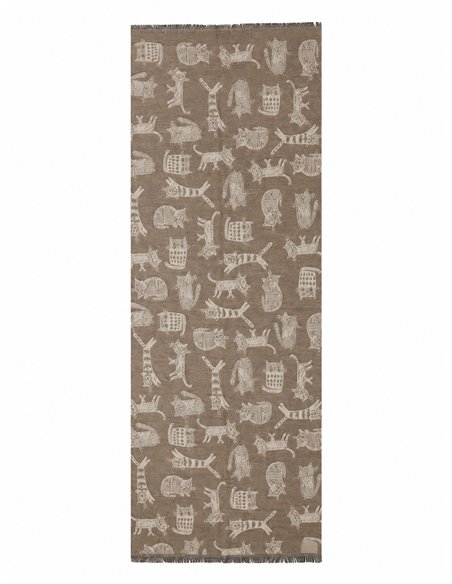 Bufanda estampada gatos