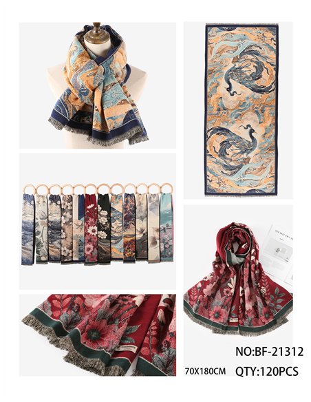 Bufanda estampada oriental