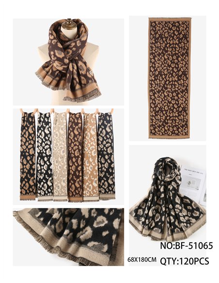 Bufanda estampada leopardo