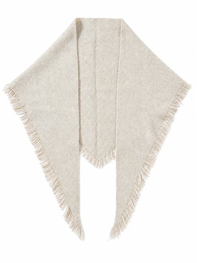 Bufanda triangular liso con flecos