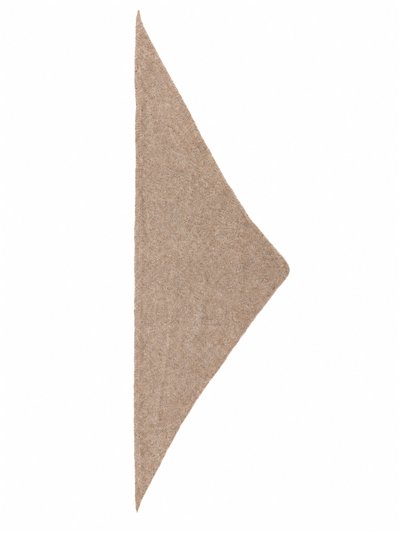 Bufanda triangular liso efecto mohair