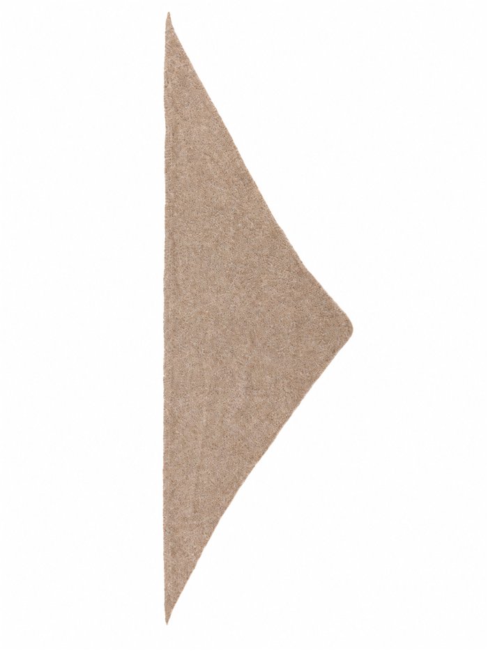 Bufanda triangular liso efecto mohair