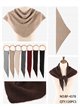 Bufanda triangular liso efecto mohair