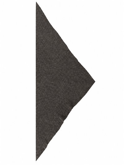 Cachecol triangular de malha canelada