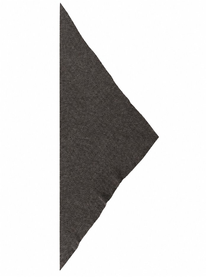 Cachecol triangular de malha canelada