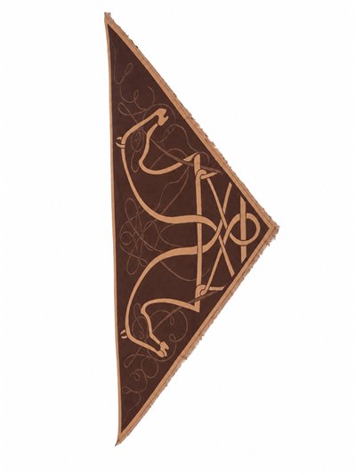 Écharpe triangulaire à motif équestre