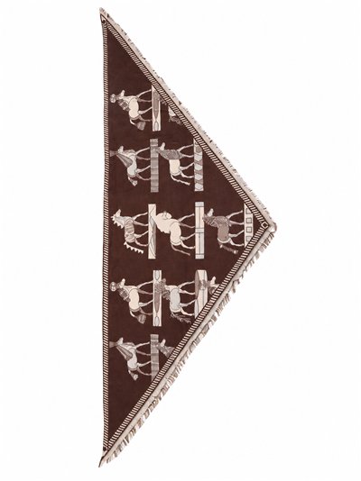 Bufanda triangular caballos