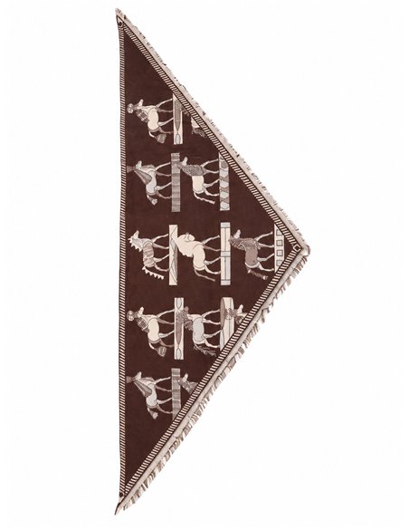 Bufanda triangular caballos