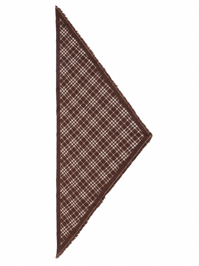 Bufanda triangular de cuadros