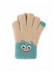 Guantes infantiles suaves con carita monstruo