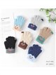 Guantes infantiles suaves con carita monstruo