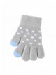 Guantes infantiles suaves de lunares
