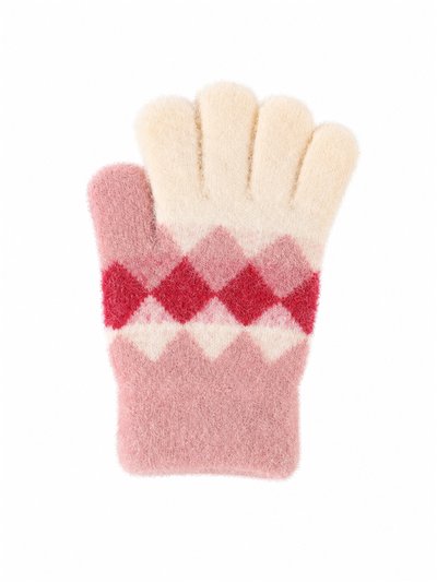 Guantes infantiles suaves estampado rombos