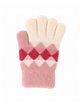 Guantes infantiles suaves estampado rombos