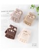 Guantes infantiles mitones con solapa oso