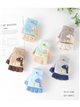 Guantes infantiles mitones con solapa dinosaurio