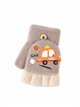 Guantes infantiles mitones con solapa coche