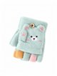 Guantes infantiles mitones con solapa osito