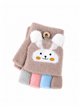 Guantes infantiles mitones con solapa conejo
