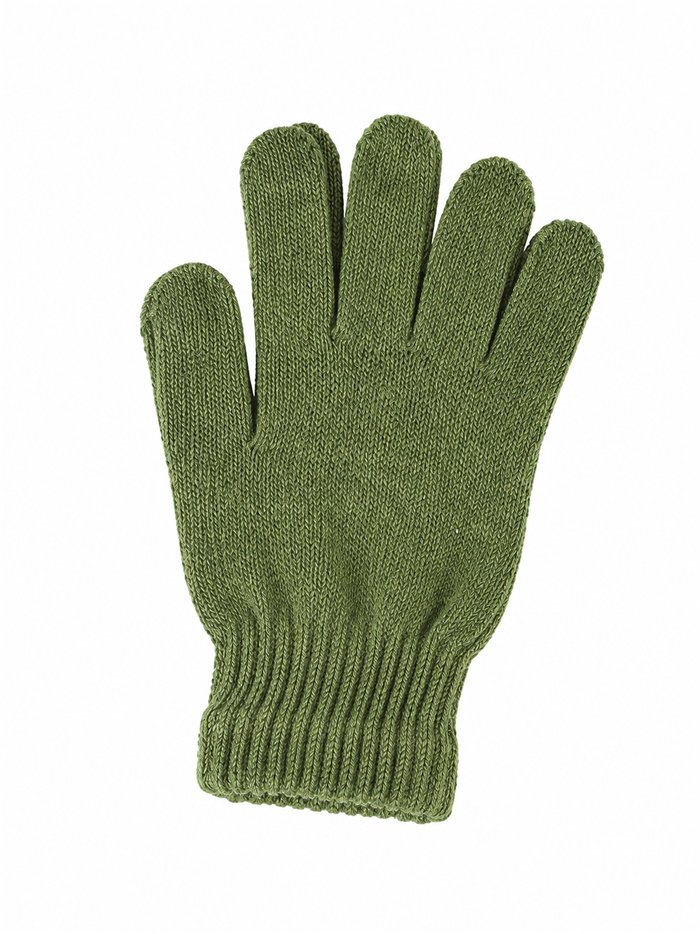 Guantes de punto con detalle en dedos