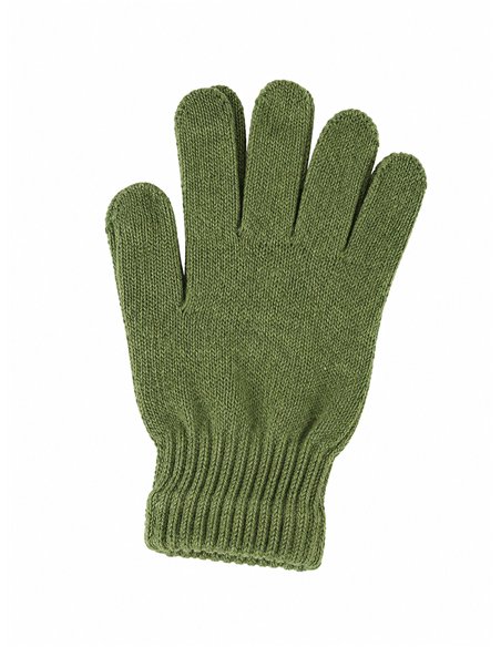 Guantes de punto con detalle en dedos