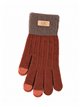 Guantes de punto bicolor con puño ancho