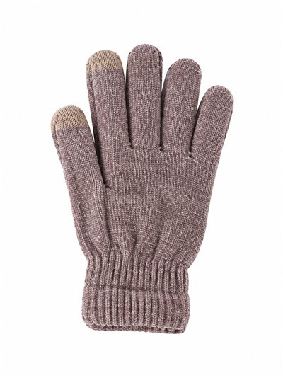 Guantes suaves de punto efecto chenilla