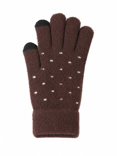 Guantes suaves de lunares