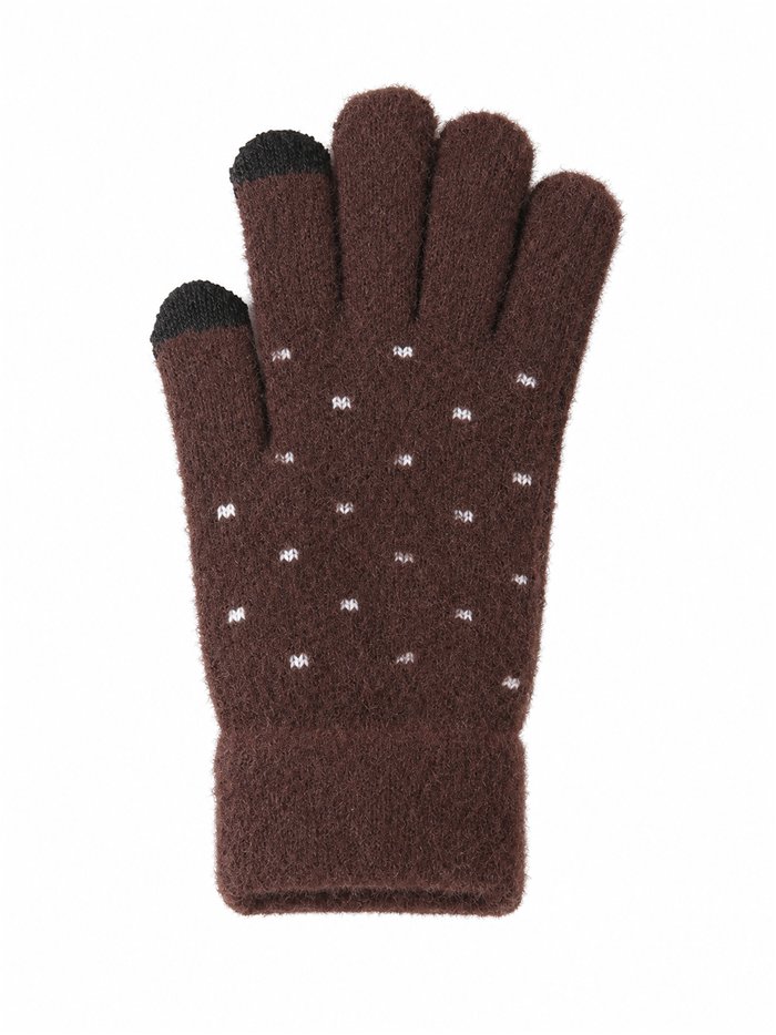 Guantes suaves de lunares
