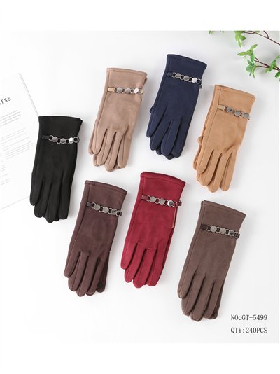 Guantes efecto ante detalle círculos metálicos 2