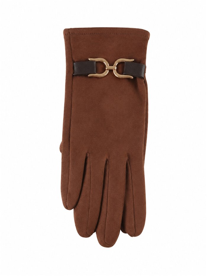 Guantes efecto ante detalle eslabón metálico