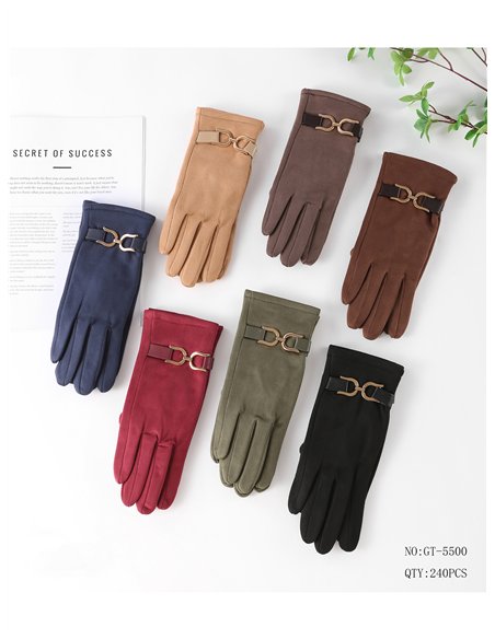 Guantes efecto ante detalle eslabón metálico